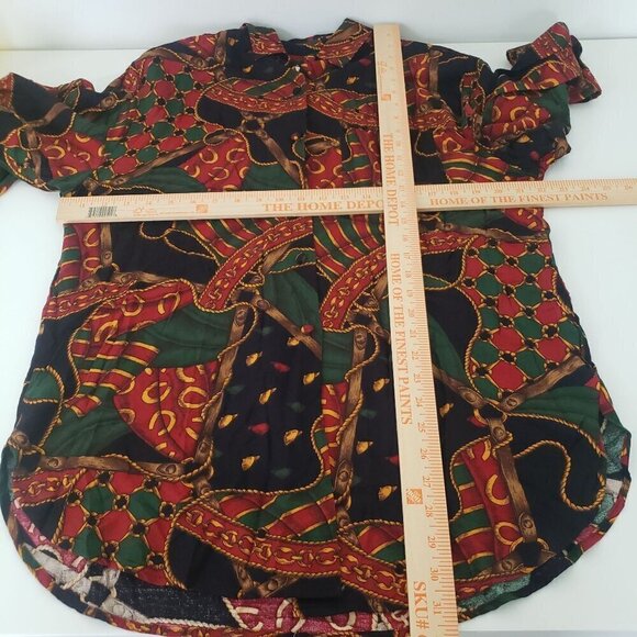 Vintage Baroque Equestrian Shirt Western Made in USA Button Front Womens Size 14 - Picture 8 of 10